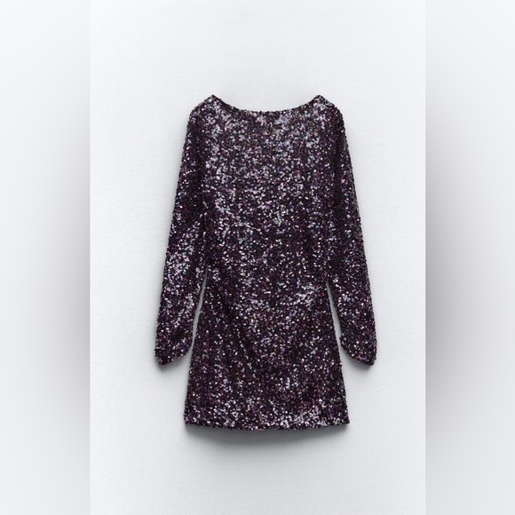 ZARA SEQUIN MINI DRESS - Picture 3 of 7